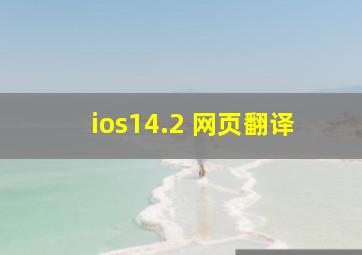 ios14.2 网页翻译